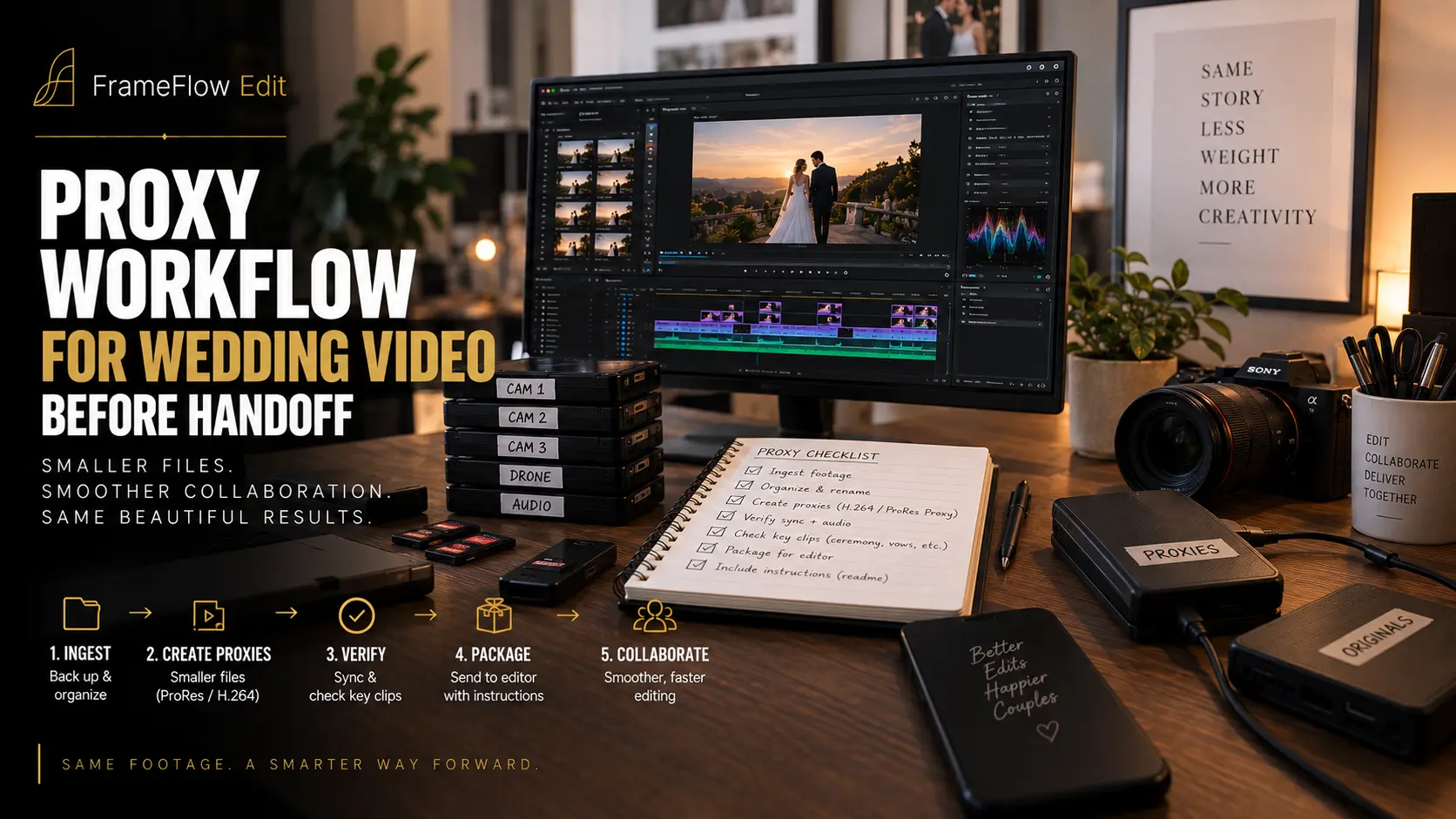 Proxy Workflow for Wedding Video Before Handoff